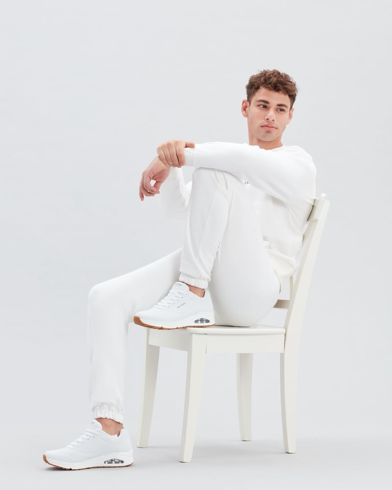 Skechers Skechers Uno - Stand On Air 52458 WHT Erkek Sneakers Ayakkabı - 5