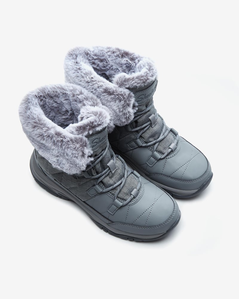 Skechers Skechers Trego - Winter Feelings 167431 GRY Kadın Gri Bot - 6