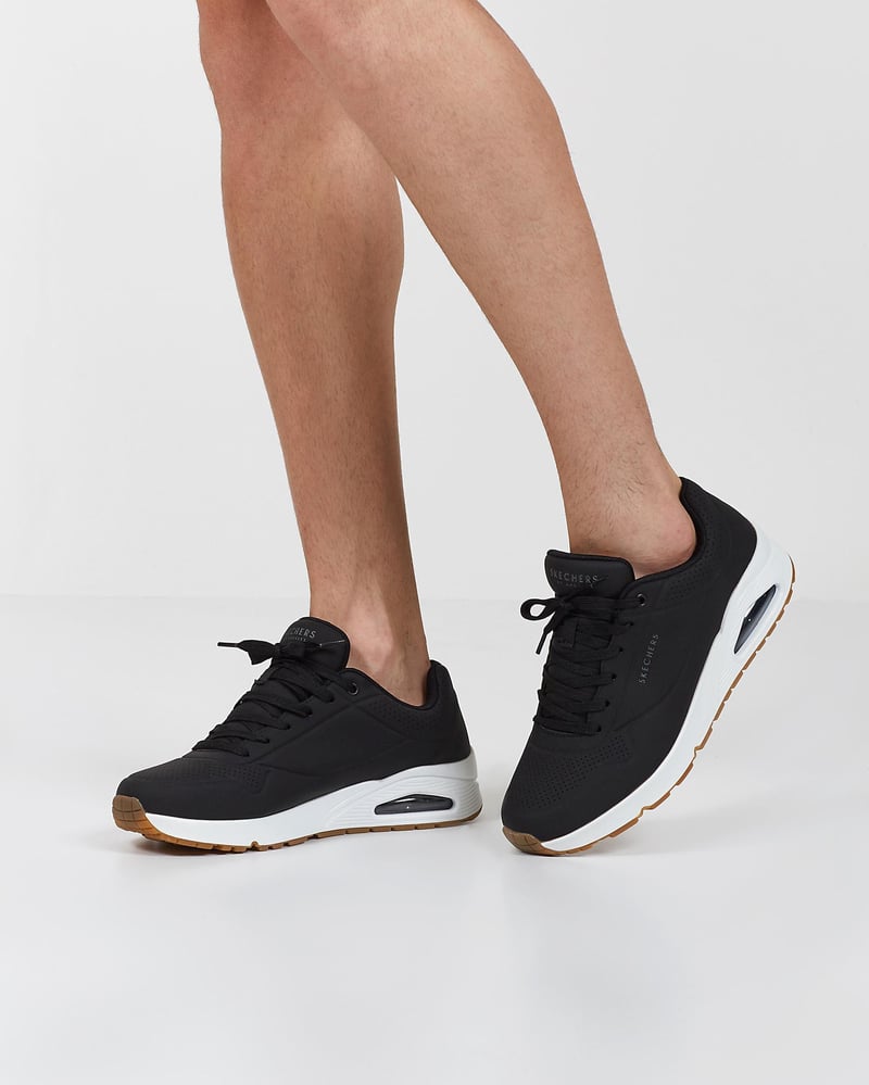 Skechers Skechers Uno - Stand On Air 52458 BLK Erkek Siyah Sneakers - 6