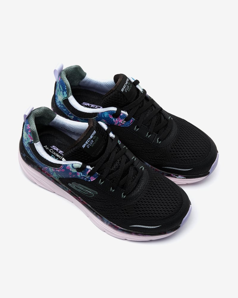 Skechers Skechers D'lux Walker - Floral Habits 149609 BKPR Kadın Siyah Yürüyüş Ayakkabısı - 6