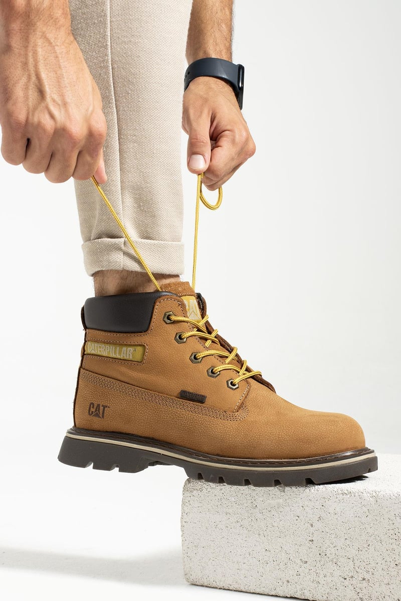 Caterpillar Caterpillar Founder-X WP Brown Erkek Nubuk Kahverengi Bot 015M101316 - 3
