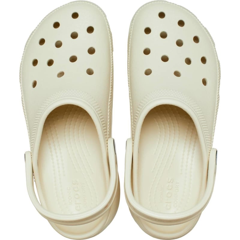 Crocs Crocs Classic Platform Clog 206750-2Y2 Kadın Kemik Rengi Terlik - 4